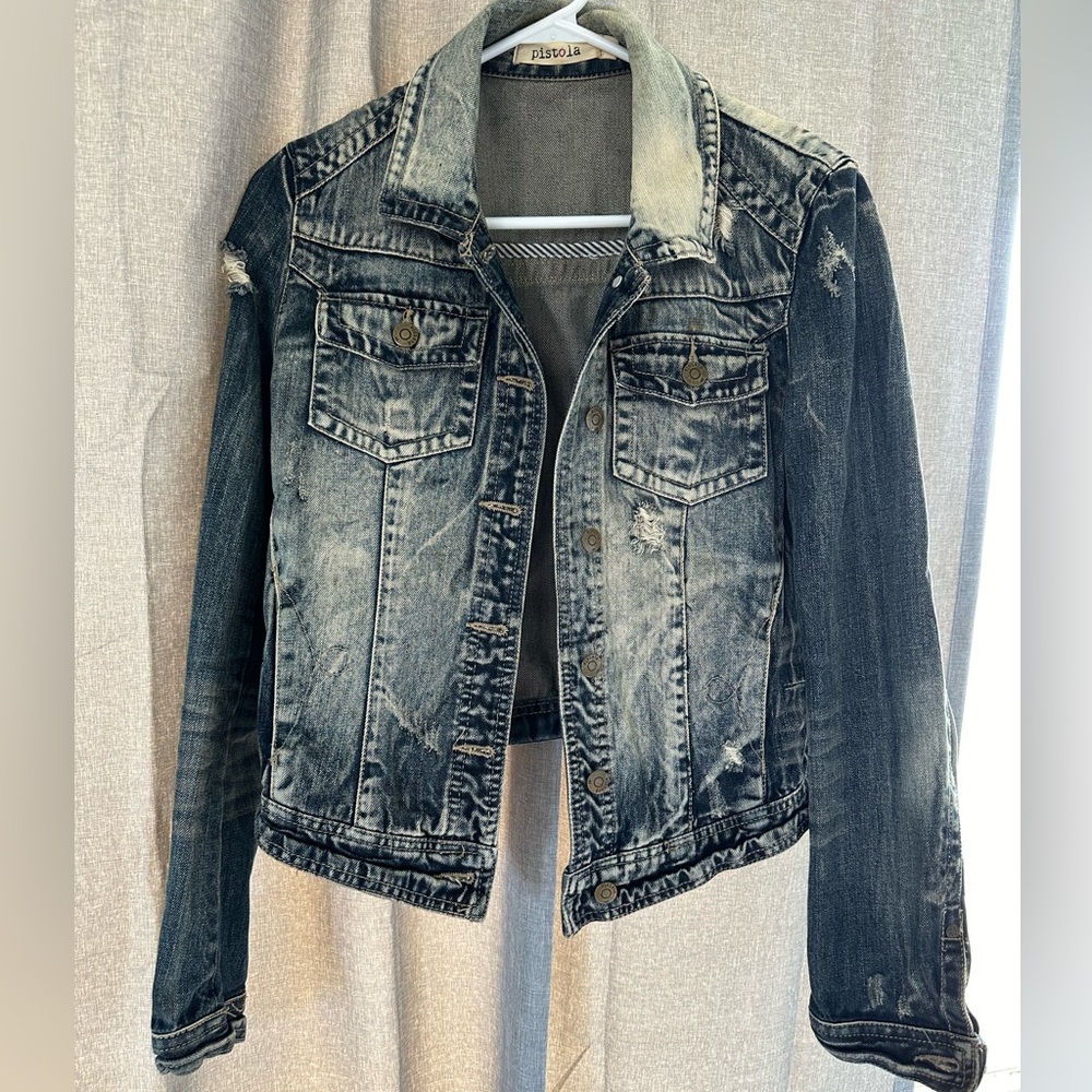 Pistola Distressed Demin Jacket